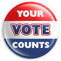 Your vote counts button